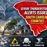 multiple severe thunderstorm alerts issued for south carolina counties